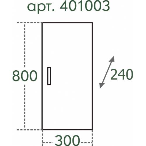 Шкаф подвесной СанТа Стандарт 30х80 (белый)