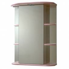 Зеркальный шкаф СанТа Стандарт Герда R (55 см) (со светильником) (розовый)