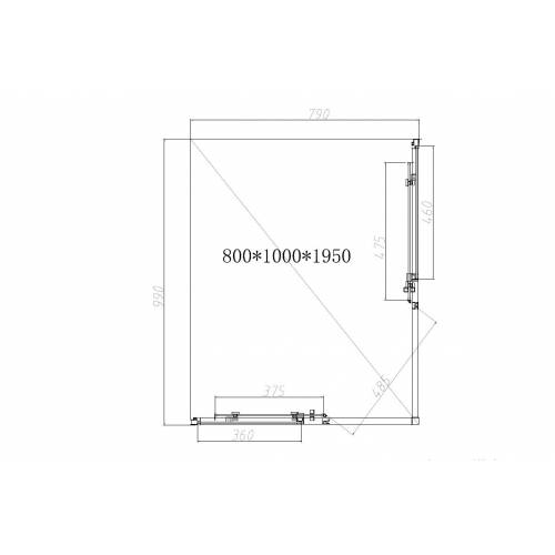 Душевой уголок Vincea Slim-N VSS-4SN8010CLB 100х80 черный, стекло прозрачное