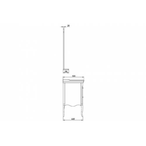 Комплект мебели для ванной ASB-Woodline Модерн 105, белый/патина серебро
