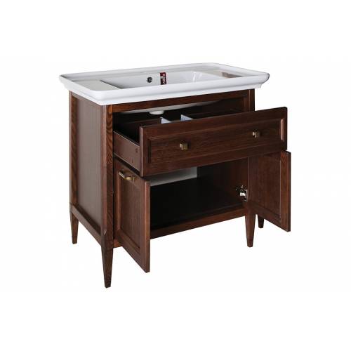 Комплект мебели для ванной ASB-Woodline Гранда 85 (без шкафчика), орех антикварный