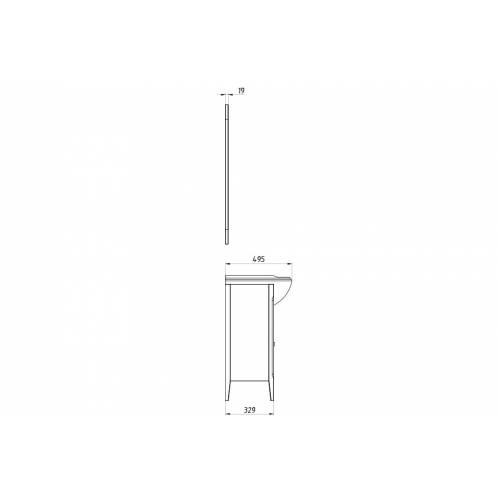 Комплект мебели для ванной ASB-Woodline Миа 85, мягкий серый цвет