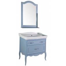 Комплект мебели для ванной ASB-Woodline Модерн 85, рошфор/белая патина