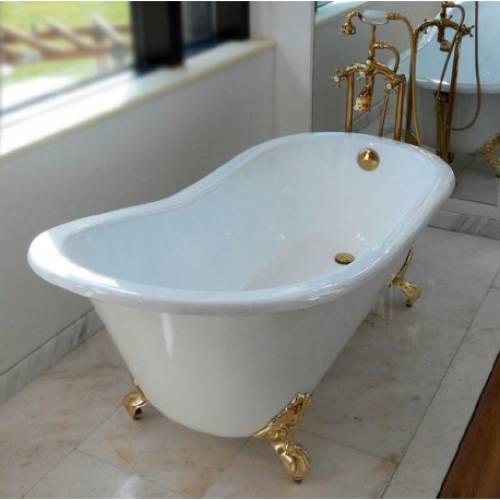 Чугунная ванна Magliezza Gracia 170x76 ножки золото