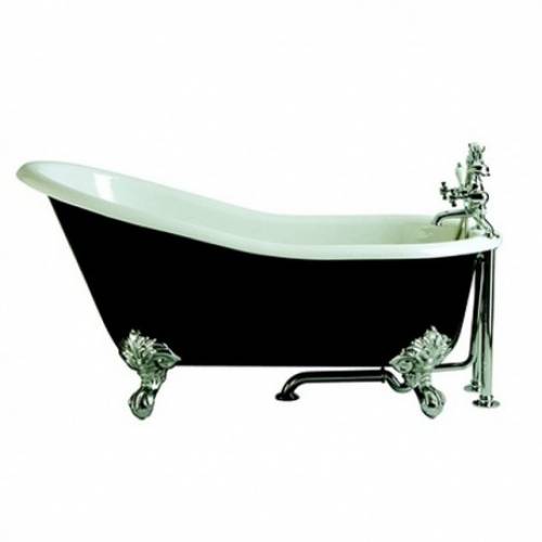 Чугунная ванна Magliezza Gracia Nero 170x76 ножки бронза