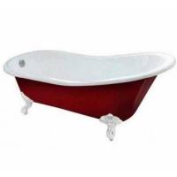 Чугунная ванна Magliezza Gracia Red 170x76 ножки хром