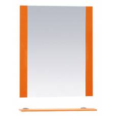 Зеркало Misty Жасмин 60 оранжевое, с полочкой