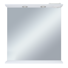 Зеркало Misty Енисей 105 белое, со светом