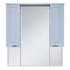 Зеркальный шкаф Misty Терра 90 серый (с подсветкой)