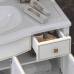 Тумба для ванной Opadiris Лаура 120 белый матовый с бежевой патиной