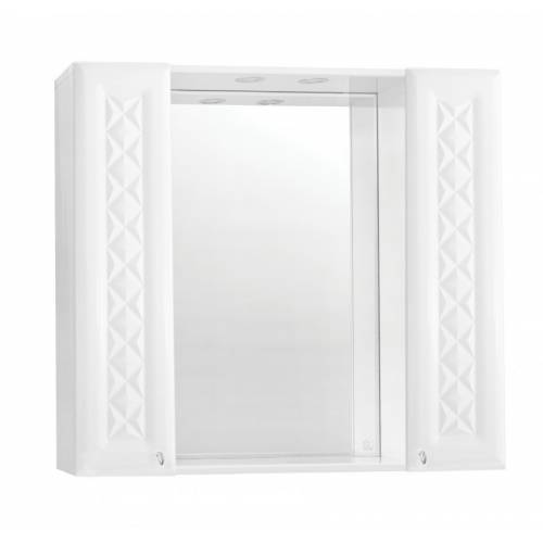 Зеркальный шкаф Style Line Канна 90/С Люкс белый