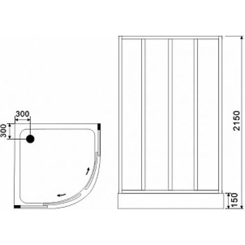 Душевая кабина Black&White Galaxy G8501-1000 100x100
