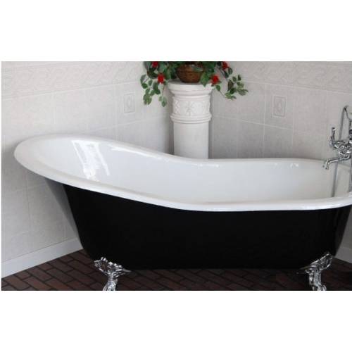 Чугунная ванна Magliezza Gracia Nero 170x76 ножки белые