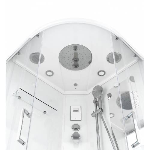 Душевая кабина Teuer Crystal D90-75 90x90 с сенсорной панелью и баней