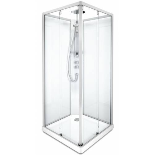 Душевая кабина IDO Showerama 10-5 Square 90х90 профиль хром, стекло прозрачное