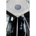 Душевая кабина Deto B10S BLACK с LED подсветкой (100x100)