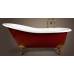 Чугунная ванна Magliezza Gracia Red 170x76 ножки золото