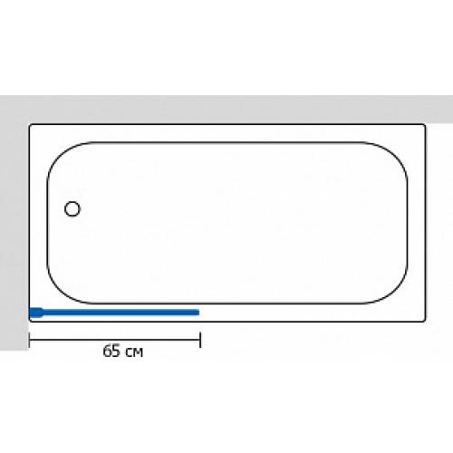 Шторка на ванну GuteWetter Lux Pearl GV-601AS левая 65 профиль хром