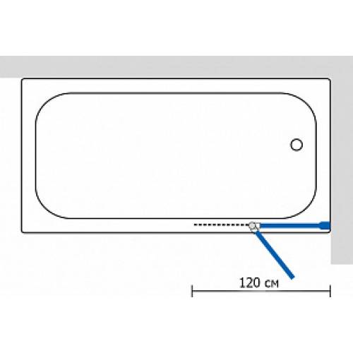 Шторка на ванну GuteWetter Lux Pearl GV-102A правая 120 профиль хром