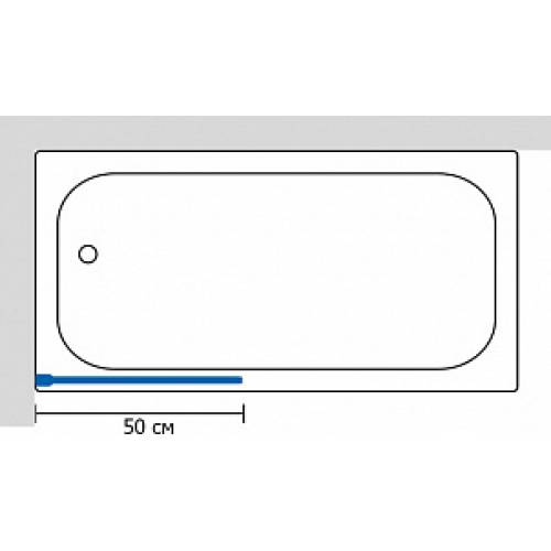 Шторка на ванну GuteWetter Lux Pearl GV-601A левая 50 профиль хром