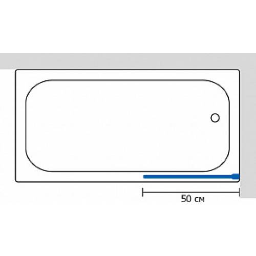 Шторка на ванну GuteWetter Lux Pearl GV-601A правая 50 профиль хром