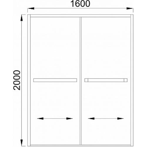 Душевая дверь в нишу Royal Bath RB-F2011-1600