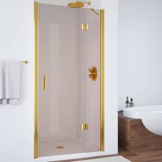 Душевая дверь в нишу Vegas Glass AFP 110 09 05 R вход 73, профиль золото, стекло бронза