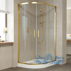 Душевой уголок Vegas Glass ZS-F 100х90 09 01 профиль золото, стекло прозрачное