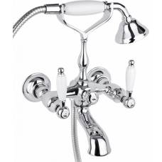 Смеситель Timo Ritz 0144Y Chrome для ванны с душем, керамические ручки
