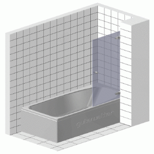 Шторка на ванну Cezares Eco O-V-1-80/140-C-Cr стекло прозрачное