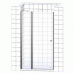 Душевая дверь в нишу Vegas Glass AFP 110 01 10 R вход 63, профиль белый, стекло сатин