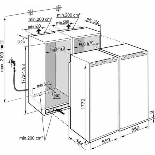 Встраиваемый холодильник Liebherr SBS 70I4 Premium NoFrost (SIGN 3576 + IKB 3560)