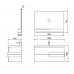 Комплект мебели Orans BC 100 (ВС-2023D-1000) (дуб\белый глянец)