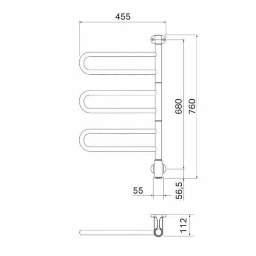Полотенцесушитель электрический Pax Flex U 3/450 (24-1011)