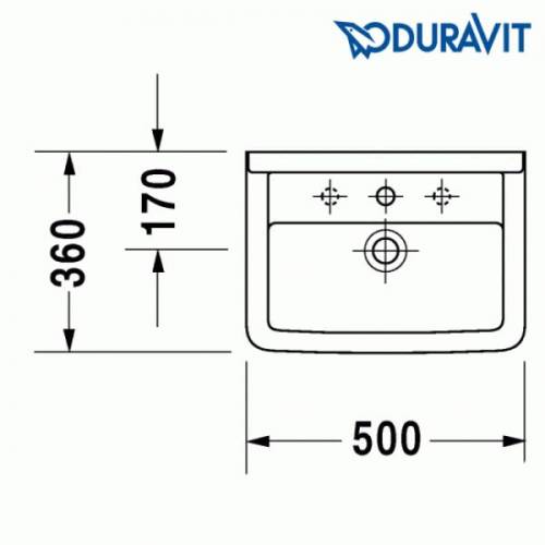 Раковина Duravit Starck 3 (030050) (50 см)