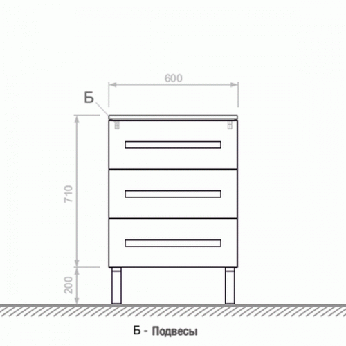 Шкаф напольный Verona Lusso (LS413) (60 см)