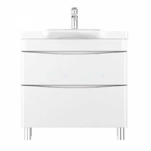 Тумба для ванной Am.Pm Like (M80-FSX0802-WC0802) (белый, глянец) (80 см) (с раковиной)