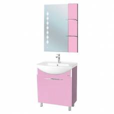 Тумба для ванной Bellezza Глория Гласс 65 (розовый)