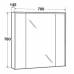 Зеркальный шкаф Roca Ronda (ZRU9303008) (70 см) белый матовый/бетон