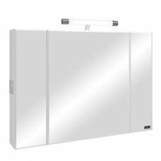 Зеркальный шкаф СанТа Стандарт (100 см) (белый) (со светильником)