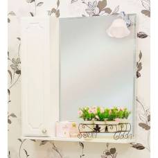 Зеркальный шкаф Sanflor Ксения 70 L (белый)