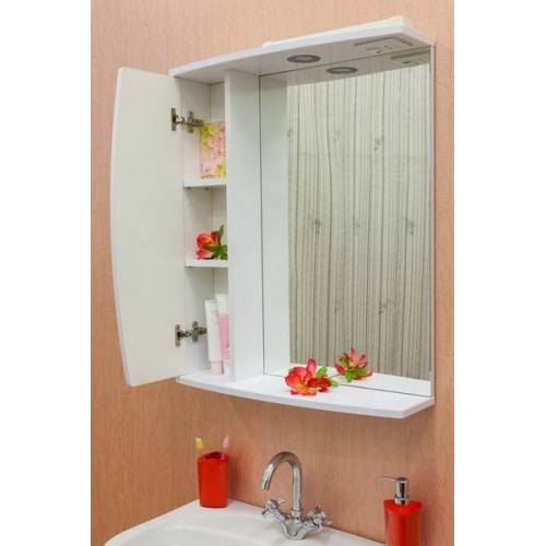 Зеркальный шкаф Sanflor Муза 65 L (белый)