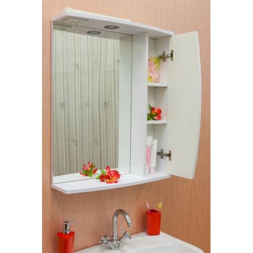 Зеркальный шкаф Sanflor Муза 65 R (белый)