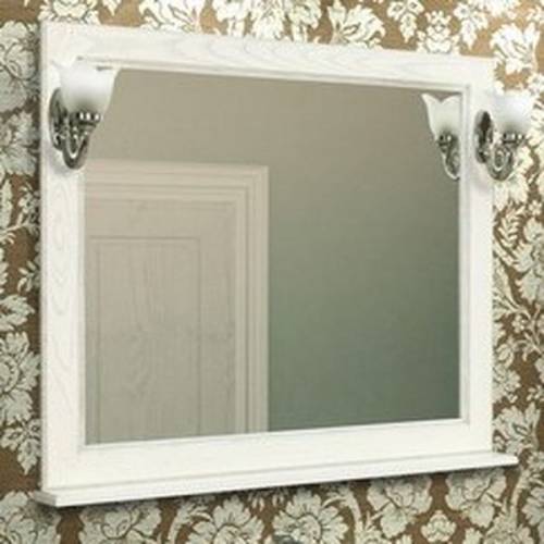 Зеркало Акватон Жерона 105 (белое серебро) без светильников