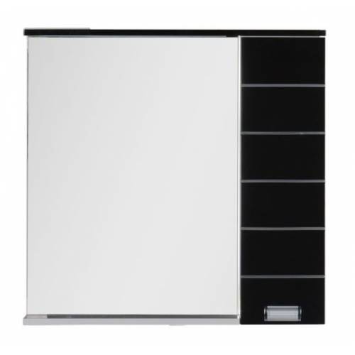 Зеркало Aquanet Доминика 90 LED L белый (фасад черный)