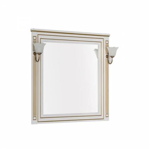 Зеркало Aquanet Паола 90 (186108) белый/золото