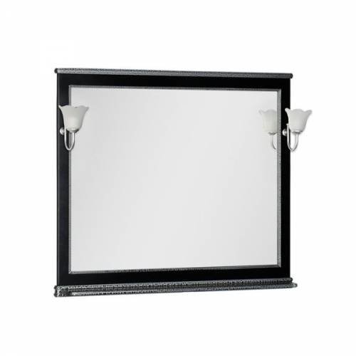 Зеркало Aquanet Валенса 110 черный (кракалет серебро)