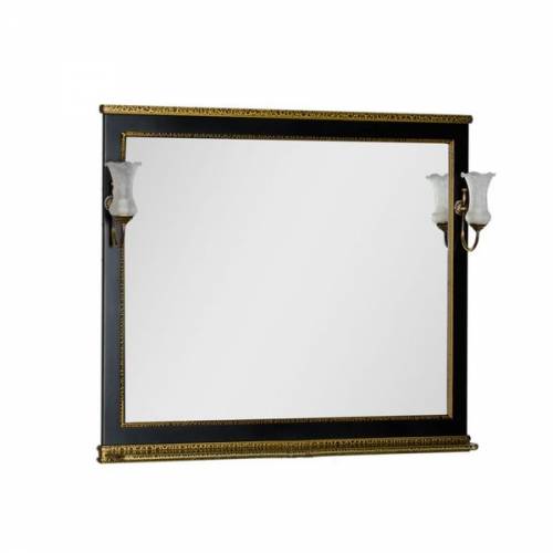 Зеркало Aquanet Валенса 110 черный (кракалет золото)
