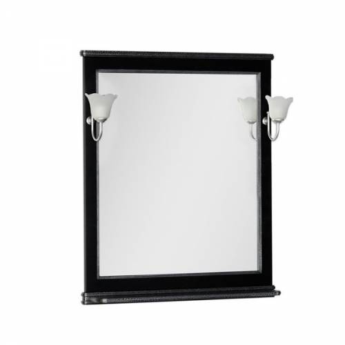 Зеркало Aquanet Валенса 80 черный (кракалет серебро)