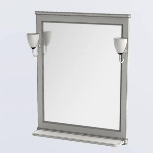 Зеркало Aquanet Валенса 80 черный (кракалет серебро)